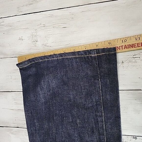 Paige Premium Denim Women’s Size 26 Fairfax Boot Cut Denim Jeans Rear Flaps Dark - Picture 12 of 12